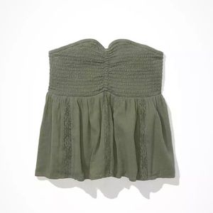 AE olive green tube top